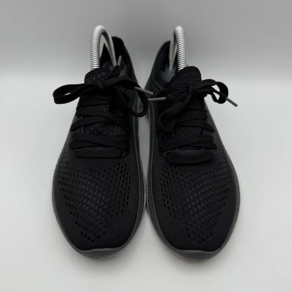 Crocs LiteRide Pacer Sneakers‎ Lightweight Comfort Walking Shoes Black W7